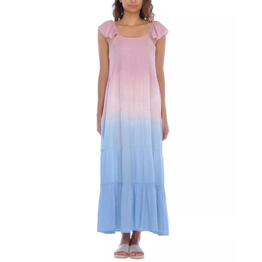 Raviya Womens Size XL Ombre Off the Shoulder Maxi Swimsuit Coverup Dress $54 102